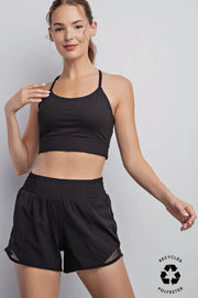 Athletic Shorts - Black and Blue