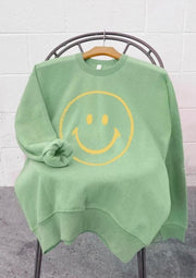 Smile Crewneck in Sage (S-XL)